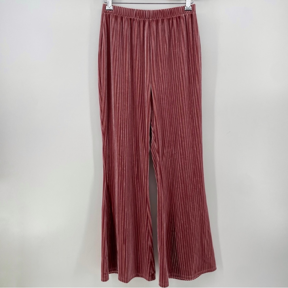 No Brand Corduroy Flare Leggings Rose Pink L